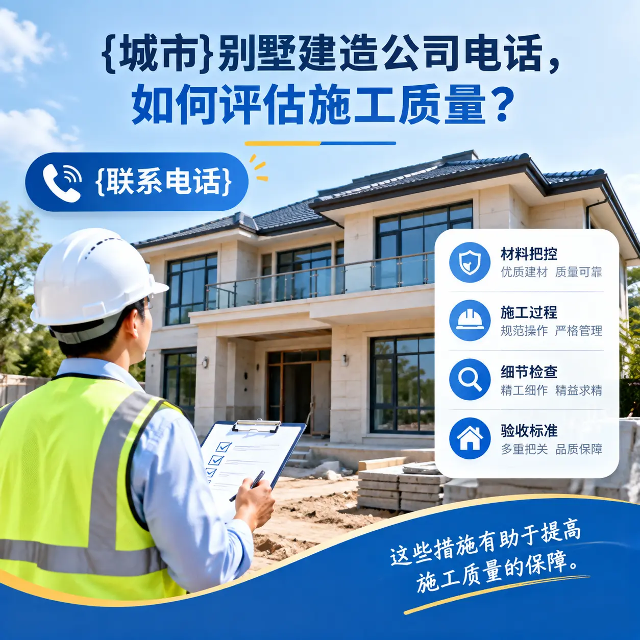 德江别墅建造公司电话,如何评估施工质量?