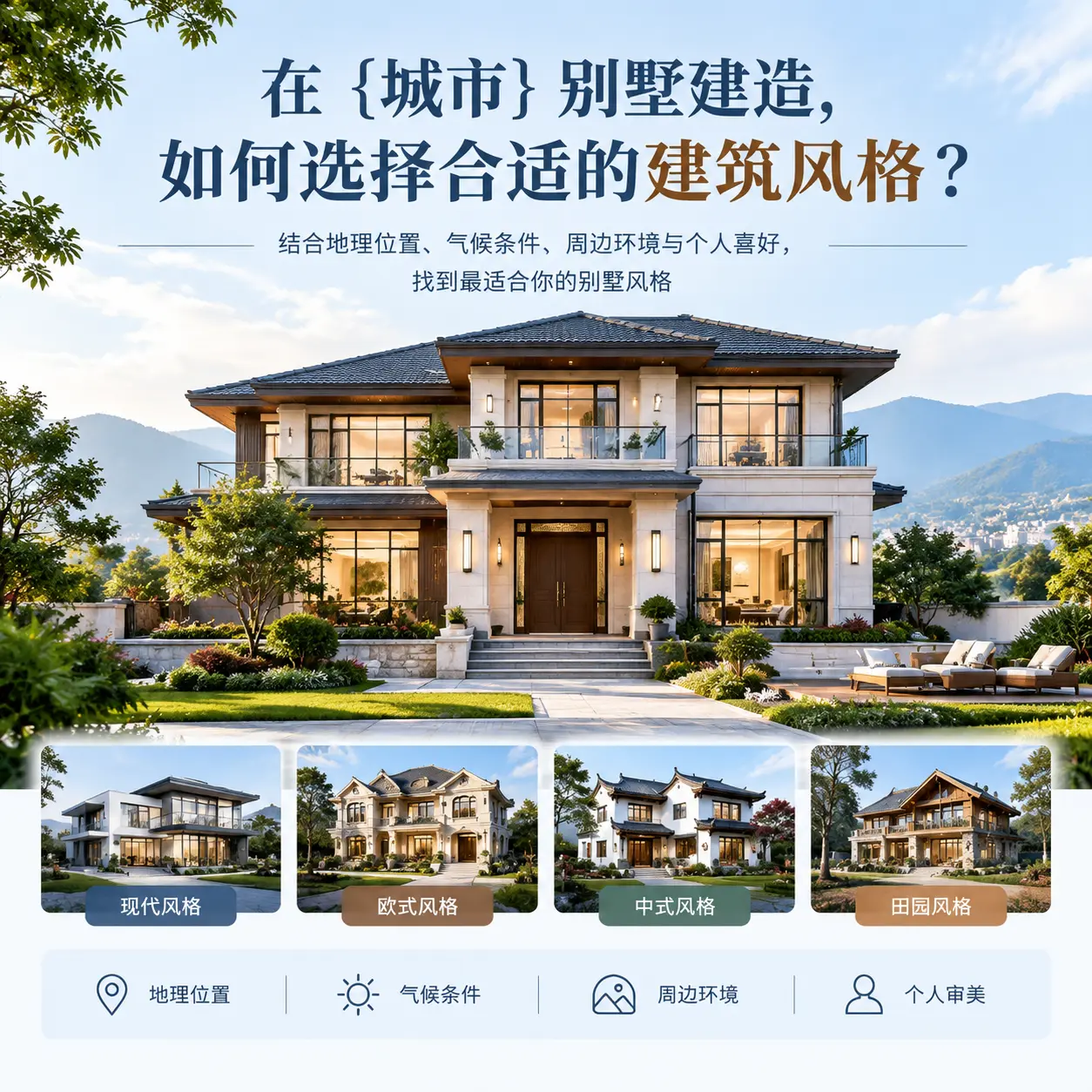 在 德江 别墅建造，如何选择合适的建筑风格？